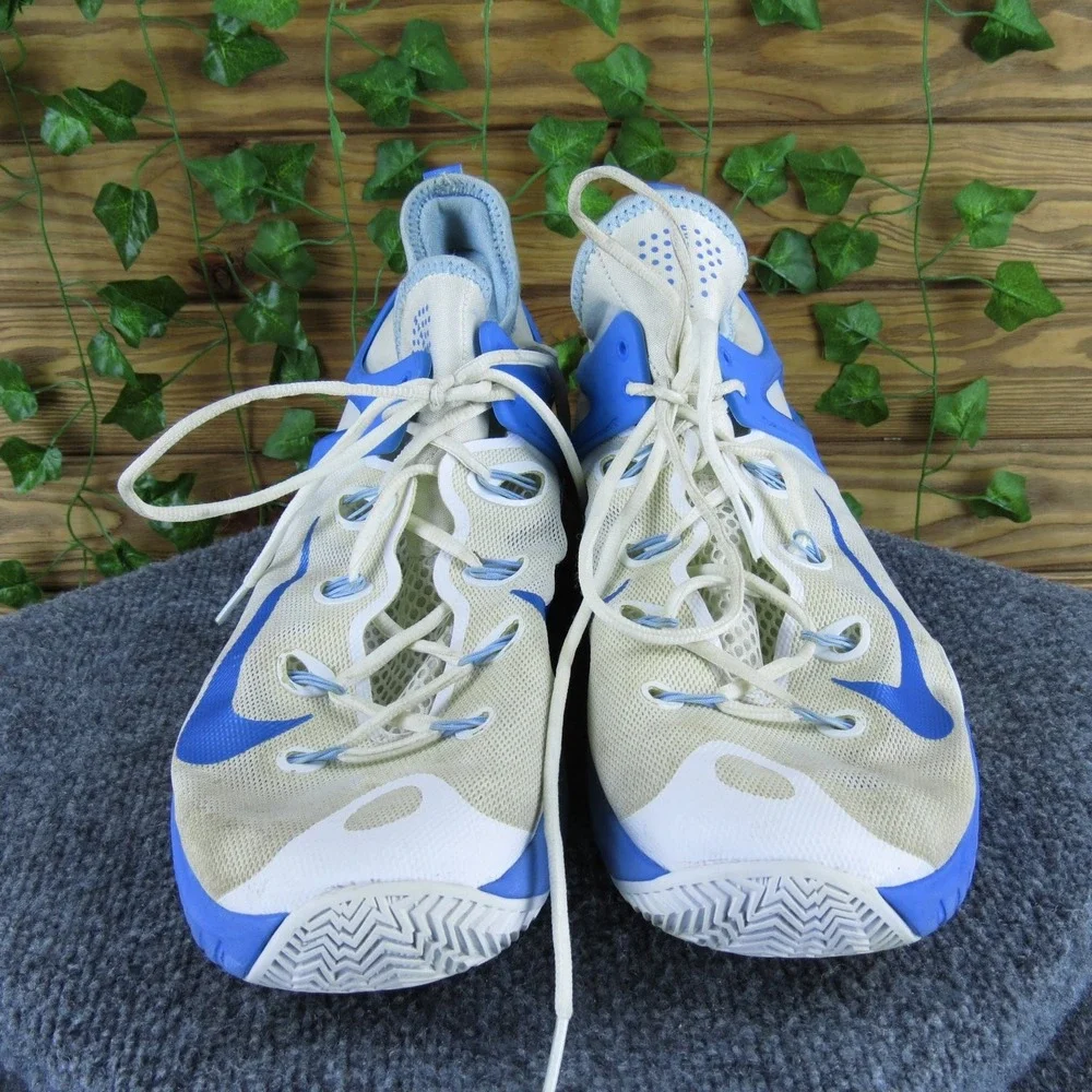 Nike Zoom Hyperrev 2014 Men's 15 White Blue‎ Zoom Basketball Shoes
